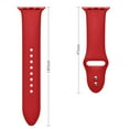 thumbnail image 5 of For Apple Watch Replacement Bands 44mm w/Full Body Clear Hard Case Screen Protector, Soft Silicone Wristband for iWatch Apple Watch Series SE 6 5 4 - Red, 5 of 5