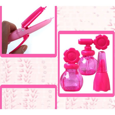 Kids Beauty Salon Toys Beauty Case With Hairdryer Comb Perfume