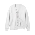 thumbnail image 4 of Dwellite Mens Cardigan Sweater Long Sleeve Button Down Sweaters Classic Fit Lightweight V Neck Cardigan White S, 4 of 6