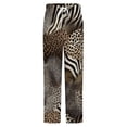 thumbnail image 5 of Animal Print Abstract Pattern Winter Female Pants Flannel High Waist Women Pants Lady Warm Straight Leg Plush Trousers, 5 of 7