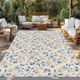 thumbnail image 2 of Blue Pink Flowers Outdoor Rug for Patio/Deck/Porch, Non-Slip Large Area Rug 6 x 9 Ft, Spring Floral Elegant Pastoral Rustic Indoor Outdoor Rugs Washable Area Rugs, Camping Rug Carpet Runner, 2 of 8