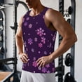 thumbnail image 5 of Daiia Purple Snow Flakes Printed Men's Quick Dry Fit Muscle Tank Top Slim-Fit Tank Workout Tank Top Lightweight Sports Tank Top-Medium, 5 of 7
