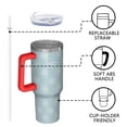 thumbnail image 4 of Christmas 40oz Tumbler– Stainless Steel Insulated Tumbler with Handle and Straw, Large Capacity Travel Cup for Hot & Cold Drinks, 4 of 7