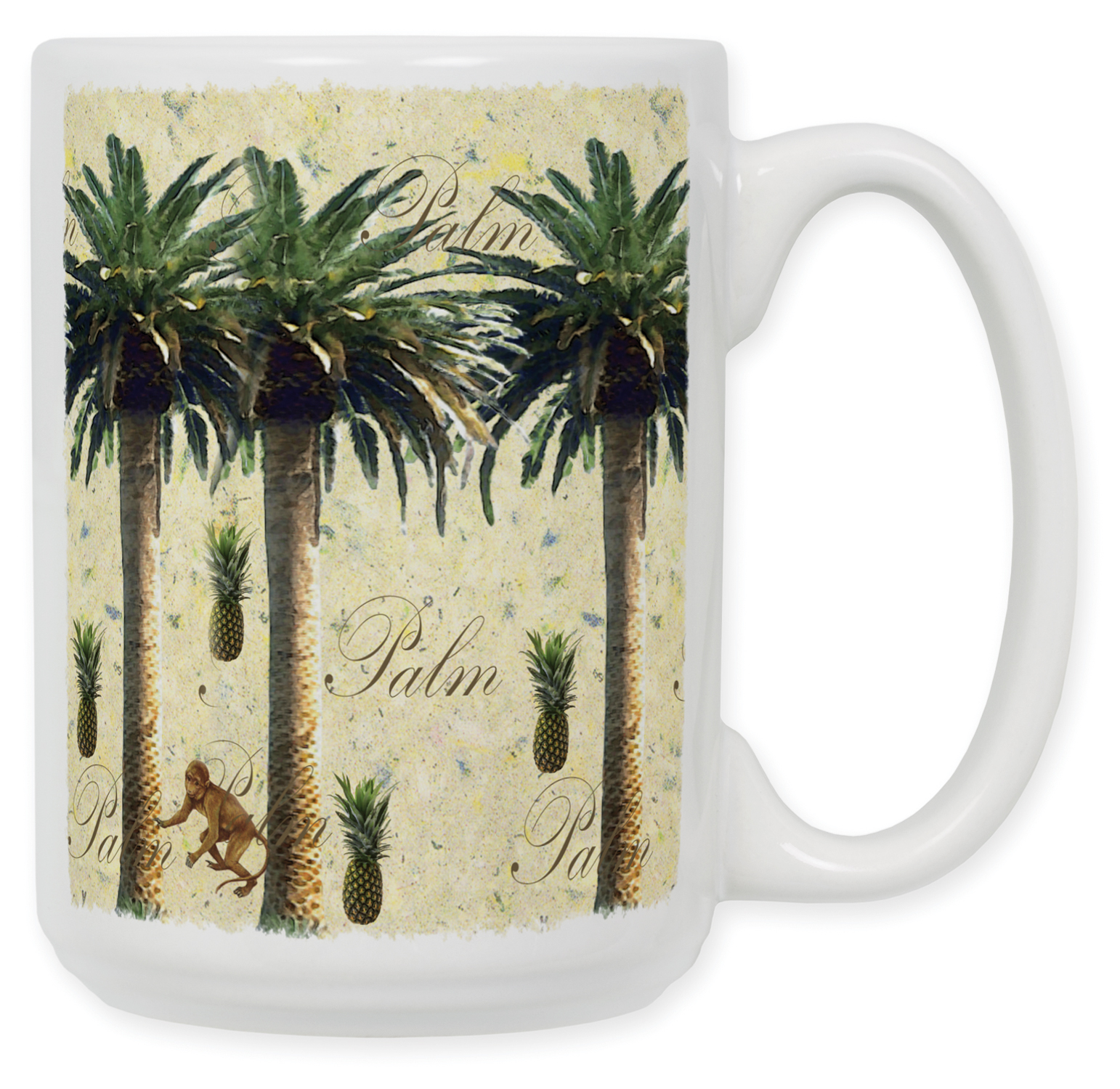 Beautiful Palm Tree Sunset Stackable Coffee Mug 15 Oz Set Of Mugs