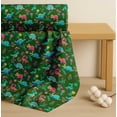 thumbnail image 4 of Soimoi Green Cotton Cambric Fabric Aster Flower & Dinosaur Kids Print Fabric by the Yard 42 Inch Wide, 4 of 7