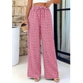 thumbnail image 4 of PRETTYGARDEN Women's Wide Leg Gingham Lounge Pants Summer Casual Plaid Trousers Spring Y2K Clothes Comfy Bottoms, 4 of 10