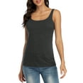 thumbnail image 1 of Débardeur pour Femme avec Soutien-Gorge Intégré, Camisole à Larges Bretelles Ajustables, Tricot de Coton, 1 of 6