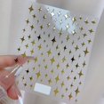 thumbnail image 5 of Sunsanly 4 Sheets Star Nail Art Stickers 3D Self-Adhesive Star Nail Decals Shiny White Black Gold Silver Stars Nail Sticker Designs Nail Art Supplies for Nail Tips DIY Manicure, 5 of 8