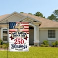 thumbnail image 2 of Jbralid One Nation Under God 250 Years Of Blessings American Flag Cross Linen Garden Flag For Spring Summer Home Outdoor Garden Yard Door Decor 12x18 inch, 2 of 5