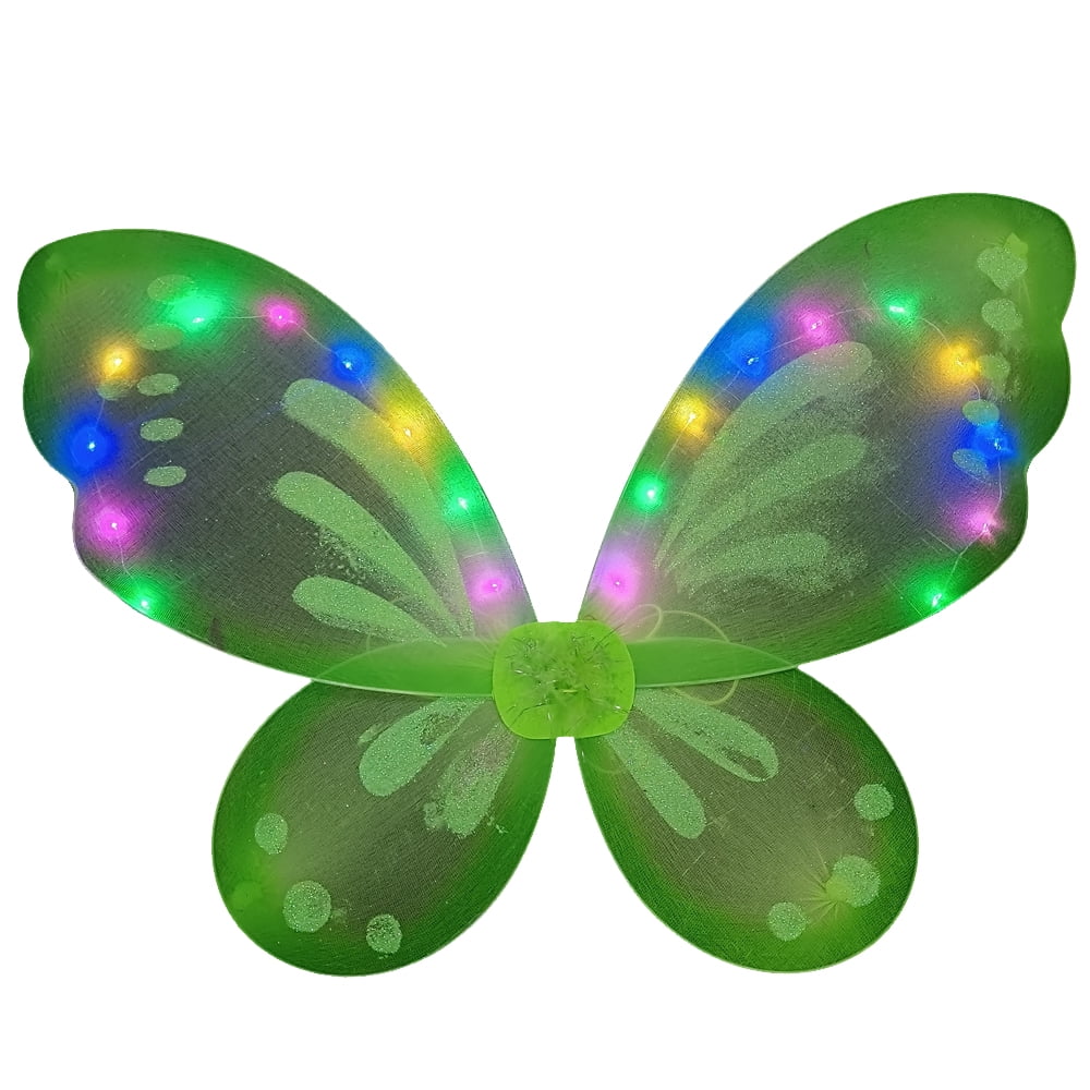 LED Dress Up Wings Flashing Angel Wings Light Up Butterfly Wings Halloween, Birthday Party Decor