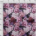 thumbnail image 3 of oneOone Polyester Spandex Maroon Fabric Floral Craft Projects Decor Fabric Printed By The Yard 56 Inch Wide-RK, 3 of 4