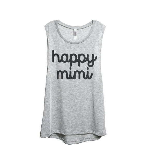 Happy Mimi Women's Fashion Sleeveless Muscle Workout Yoga Tank Top Sport Grey Large