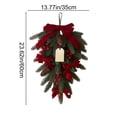 thumbnail image 3 of Aurorax Christmas Decorations Outdoor,Holiday Wreath for Front Door Pre-Assembled Simulated Waterproof Winter Decorations for Home Green, 3 of 8