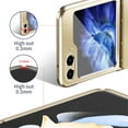 thumbnail image 5 of K-Lion Compatible with Samsung Galaxy Z Flip 5 Case, Luxury Hinge Protection Elegant Design Frosted Plating Case Hybrid PC Slim Military Grade Shockproof Case Cover for Galaxy Z Flip 5 5G 2023, Gold, 5 of 10
