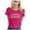 Hot Pink, variant on Women's Summer T Shirts Casual Short Sleeve Crew Neck Bride Letter Print Wedding Party Slim fit Tops Red XXL