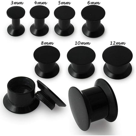 

Screw-on Plugs/Gauges Black with Stash Box Acrylic 13/16 (20mm) 2 Pieces (1 Pair) (B/3/2/33)