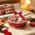 thumbnail image 5 of Christmas Cotton Rope Woven Storage Basket with Santa Claus Design,15x11x6 Inch Organizer Basket for Holiday Decor and Gift Giving 14.96*9.84*5.91IN, 5 of 9