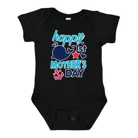 

Inktastic Nautical Themed Happy 1st Mother s Day Gift Baby Boy or Baby Girl Bodysuit