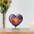 thumbnail image 7 of MUKTIVE Music Keepsake Cremation Urns for Ashes Adult Male, Heart Urn for Ashes for Woman Funeral, Sunset Burial Urns, Beautiful Handmade Ocean Blue Urn for Female (1 Large & 4 Keepsake), 7 of 7