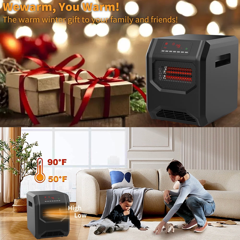 uhomepro Electric Heaters, Safe Infrared Quartz Electric Heater ...