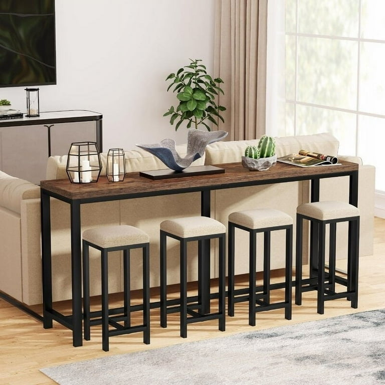 Console bar table behind couch discount