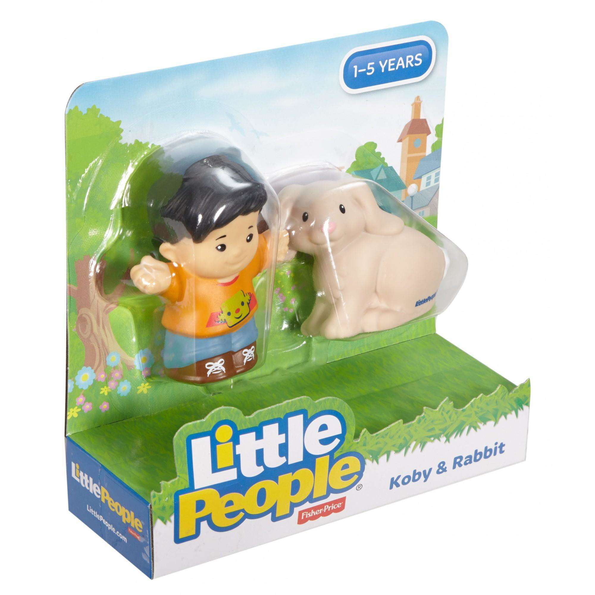 Fisher Price Little People Animal 2 Pack Koby Rabbit bunny Camp pet shop farm 