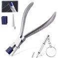 thumbnail image 1 of LEONTOOL Pince à Lunettes en Nylon Concave, Pince de Réglage de Monture en Acier Inoxydable, Bras de Lunettes de 6 Pouces, Pince à Monture, Kit d'Outils de Réparation de Lunettes Optiques avec Mini Tournevis et Mâchoires de Rechange, 1 of 4