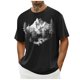 thumbnail image 5 of Camisa Casual de Cuello de la Tripulación de la Impresión de la Selva de Manga Corta Top Ligero de Poliéster para los Hombres, Camiseta de Manga Corta para el Uso Diario de Primavera Verano, 5 of 9
