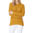 thumbnail image 3 of Yemak Women's Round Neck Long Sleeve Popcorn Knit Sweater Top MK8114-CAM-M-BD, 3 of 4