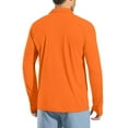 thumbnail image 5 of WTOBBY Men's UPF 50+ Long Sleeve Golf Shirt with Raglan Design, Lightweight Comfort, and Quick Dry Performance for Casual Athletic Wear in Sun ,Orange M, 5 of 7