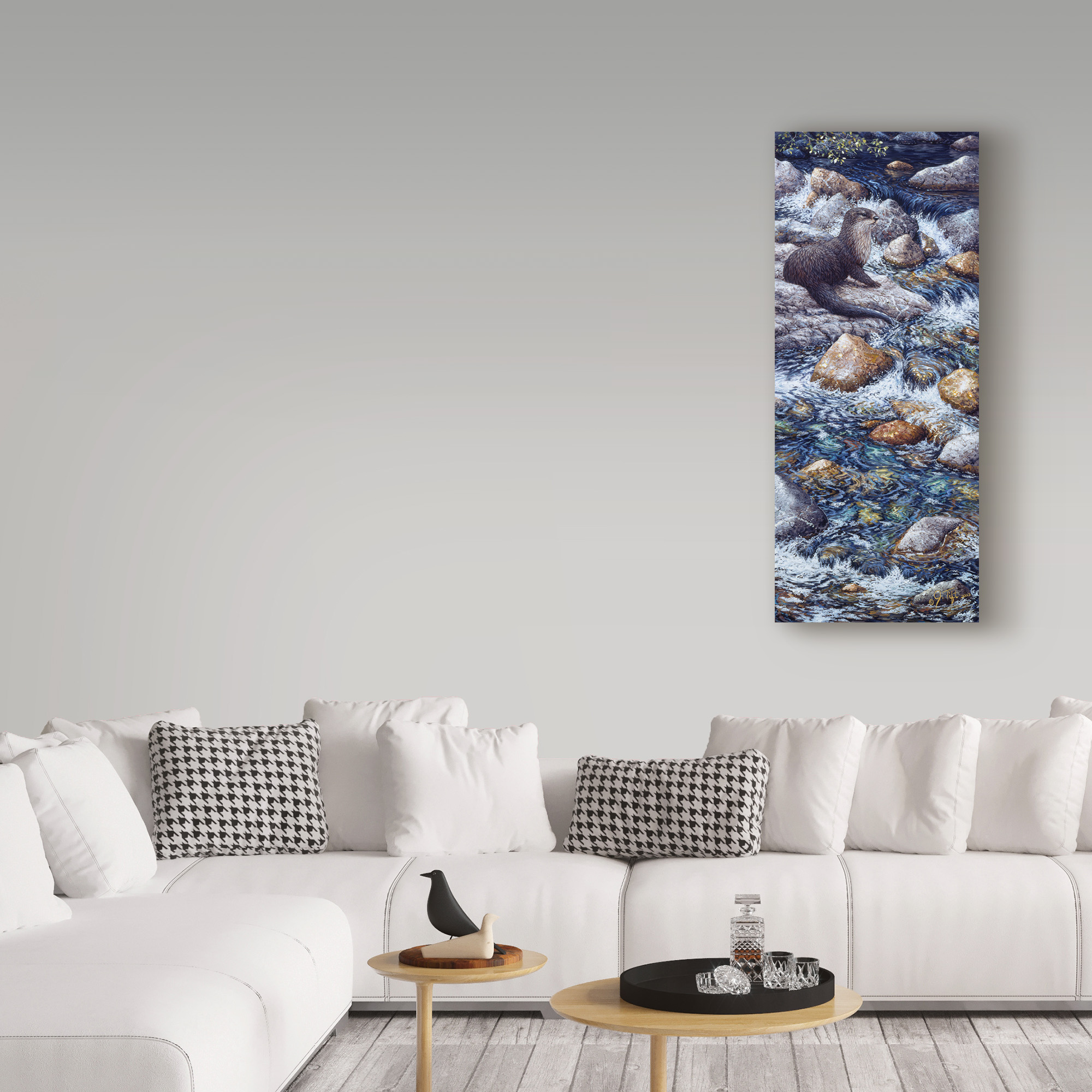 Trademark Fine Art 'River Otter' Canvas Art by Jeff Tift
