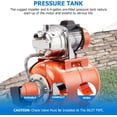 thumbnail image 4 of 1.6HP Shallow Well Pump with Pressure Tank, 115V Irrigation Pump, Stainless Steel Automatic Water Booster Jet Pump for Home, Garden, 4 of 6