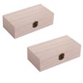 thumbnail image 1 of MOKKHNB 2Pcs Desk Storage Trinket Box Wooden Storage Box For Home Use Khaki, 1 of 5