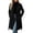 Black, variant on Long Wool Blend Overcoat for Women Casual Notched Lapel Double Breasted Button Jacket Loose Long Sleeve Waist Belted Fall Winter Outerwear S