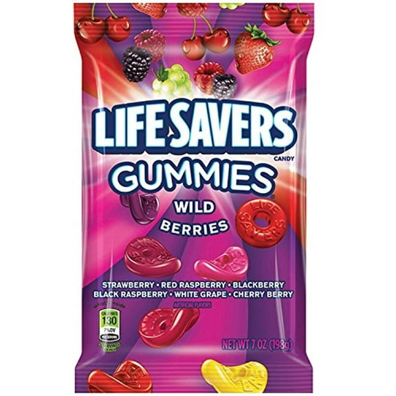 Life Savers Wild Berries Gummies Candy Bag, 7 Ounce