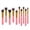 Pink, variant on 10-Piece Makeup Brush Set Complete Eye Face Foundation Cosmetics Application Kit 10PCS