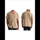 thumbnail image 3 of Camisa de Punto para Hombre, de Corta, , con Botones, para Vacaciones en la Playa, Informal, A Rayas, para Verano. Caqui XL, 3 of 7