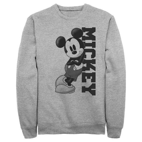Men's Mickey & Friends Retro Leaning Sweatshirt Athletic Heather 2X Large