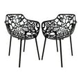 thumbnail image 1 of LeisureMod Devon Moderne Intérieur Extérieur Aluminium Chaise de Salle à Manger Noire Ensemble de 2, 1 of 9