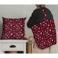 thumbnail image 5 of Soimoi Tissu en Toile Épaisse Rouge Imprimé Cœur Rose 1 Yard 58 Pouces de Large, 5 of 5
