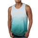 thumbnail image 1 of Hombres Casual Gradación Impresión sin Mangas Pullover Cuello Redondo Tanque Deportivo, 1 of 4
