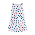 thumbnail image 3 of YOUYEDIAN Independence Day Girls Dress Patriotic Sleeveless Dress 2026 Summer Cute Sun Dress White Stars Striped Midi Dress,White 11-12 Years, 3 of 5
