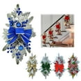 thumbnail image 7 of Artificial Christmas Swag,Cordless Prelit Teardrop Swags,Christmas Wreath with Bowknot,Rustic Stair Garland with Christmas Ball,Christmas Swags Staircase Mailbox Front Door Decor(Z2-Multicolored), 7 of 7