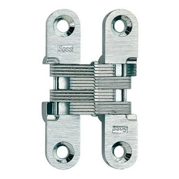 SOSS 204C4 1/2" x 2-3/8" Light Duty Invisible Hinge for 3/4" Doors Satin Brass Finish