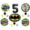 Batman 5th Birthday Balloons Decoration Supplies Party Fifth Justice League