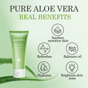 Aloderma 99% Organic Aloe Vera Gel, Bottled within 12 Hours of Harvest (114g, 4.0 oz), No Sticky Residue - No Powder Concentrates or Water Added - Eco-Friendly