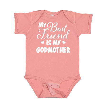 

Inktastic My Best Friend is My Godmother with Hearts Gift Baby Boy or Baby Girl Bodysuit