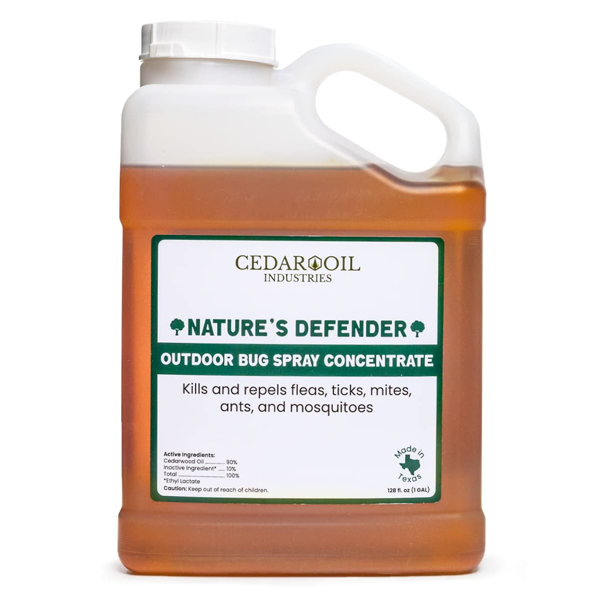 Nature's Defender Lawn & Garden Concentrate - All-Natural Pest Control for Outdoor Spaces, Made with Natural Cedarwood Oil (128 Fluid Ounces)