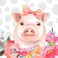 thumbnail image 3 of Atelier B Art Studio 12x12 Black Modern Framed Museum Art Print Titled - PRETTY PIG, 3 of 5