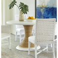 thumbnail image 3 of Boca Grande White Abaca Wood Round Dining Table, 3 of 4